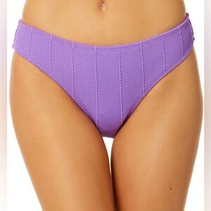 Salt + Cove Popcorn-Rib Hipster Bikini Bottoms Size 2 Purple Solid Pull On